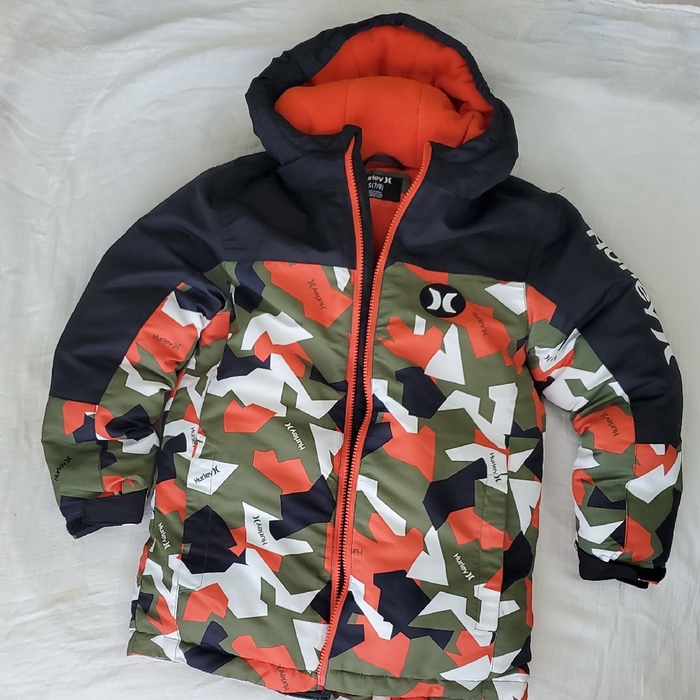 Hurley Camouflage Hooded Jacket Size S